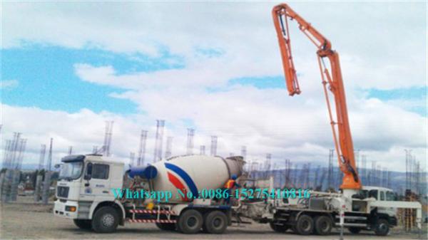 Equipamento de construção montado caminhão de colocação de controle remoto da bomba concreta 34X-4Z da profundidade de Zoomlion 34m