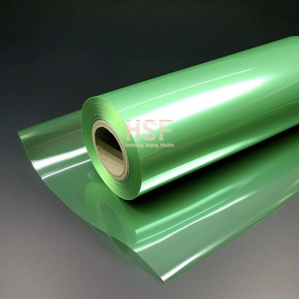 Film de dégagement non siliconique en PET vert de 50 mm utilisé comme revêtement de dégagement