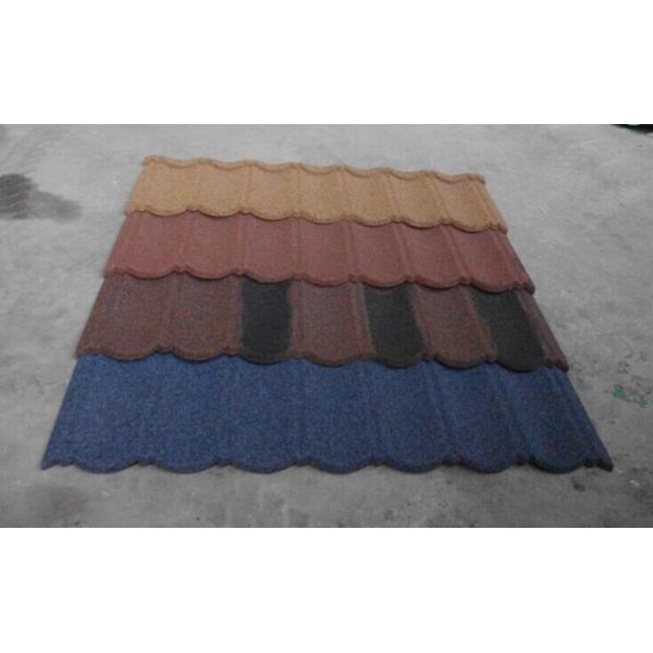 Stone Chips Colour Steel Roof Tiles Zinc Coated , EN10142 Corrugated Metal Roofing