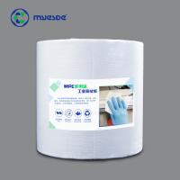 tissu de nettoyage blanc non-tissé de tissu de papier de chiffon du polyester 68g de papier du Cleanroom 500pcs de 25cmx37cm
