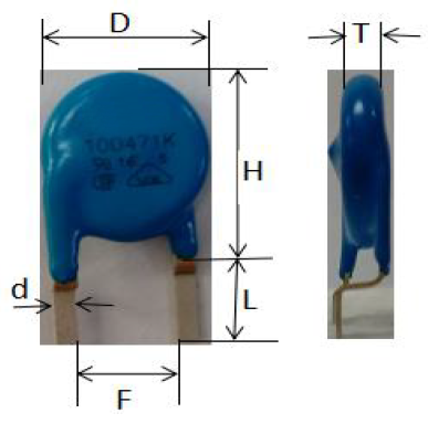 Surface Mount Encapsulation SMD Varistor 10D511K 10mm 320VAC 4KV 2KA For Power Supply