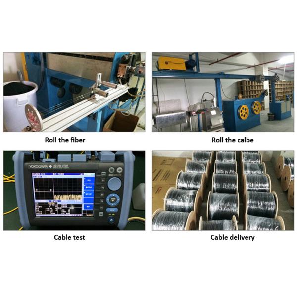 FRP Glass Fiber Optic FTTH Drop Wire Cable G657A SM 2 Fibers GJXFH Black