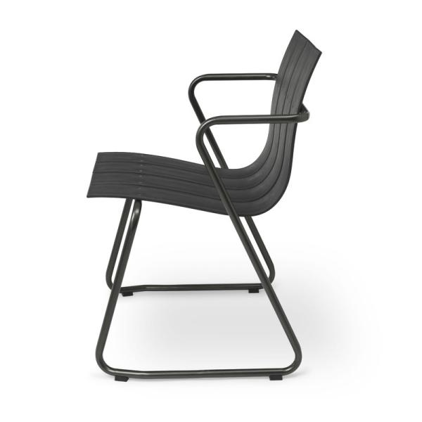 Metal Steel Garden Chair Set with Minimalist Design Plastic Wood Armchair by AJUNION