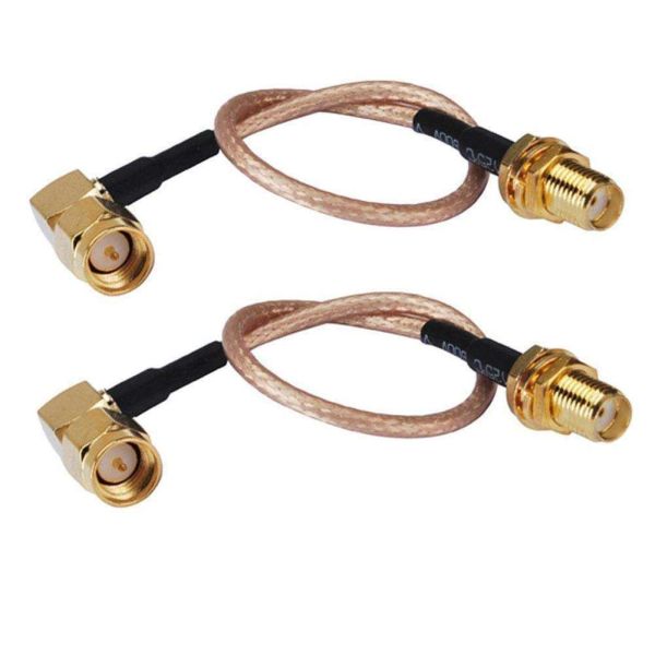 Coaxial Assembly FPV Antenna Extension SMA Female SMA Male Right Angle Jumper Cable DC-6GHz Frequency Communication Cables