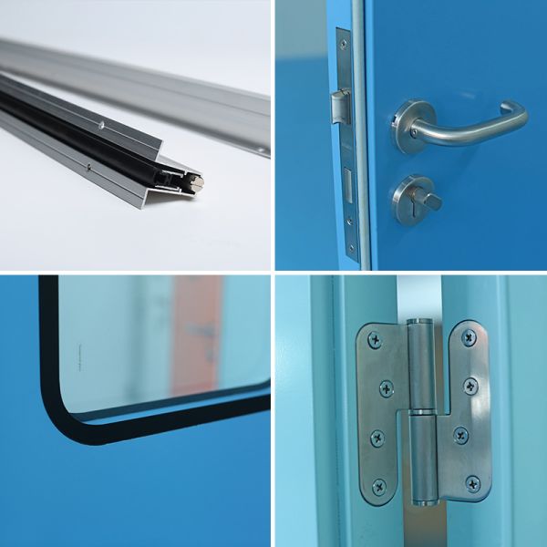 Custom Hospital Medical Clean Room Doors Windows Aluminum Profile Polymer