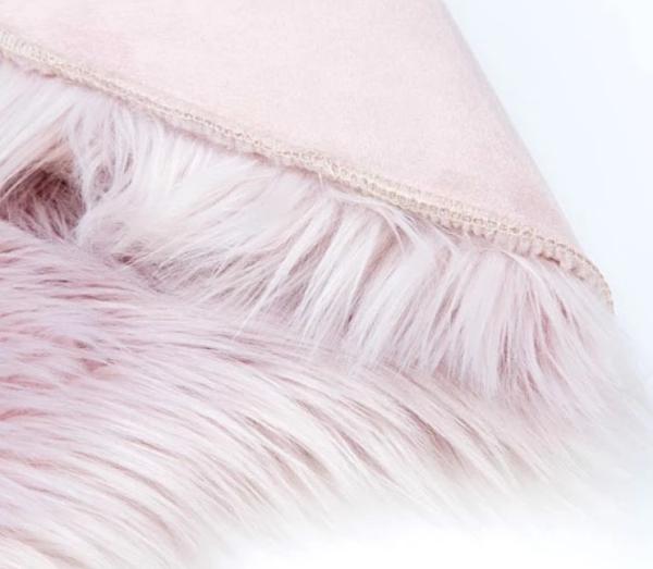 Pink Plush Long Pile Fur Rug Area Latest Faux Wool Area Rugs Soft Smooth
