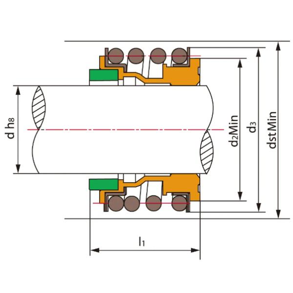 Mg1 насос для горячей воды Силиконовый карбид Механическая уплотнитель Водяной насос уплотнители с сиденьем G60