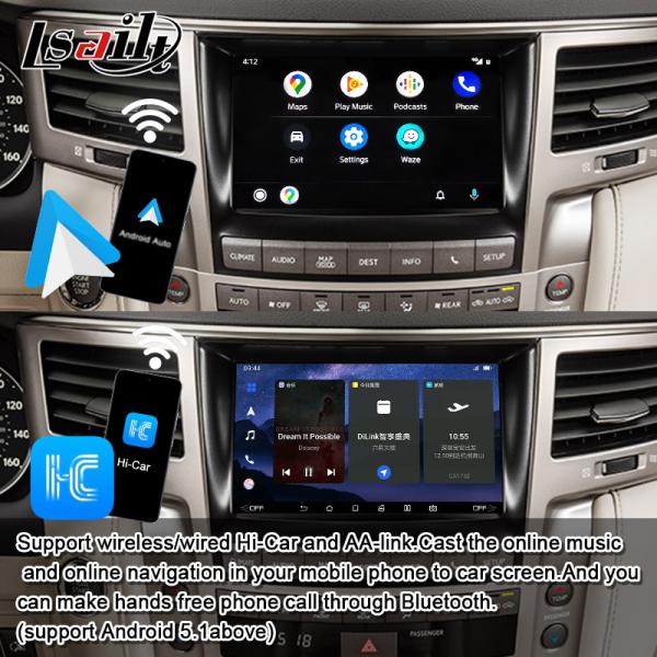 Lsailt CarPlay Android Interface Box para Lexus LX LX570 LX460d 2013-2021 8+128G Incluído NetFlix, YouTube