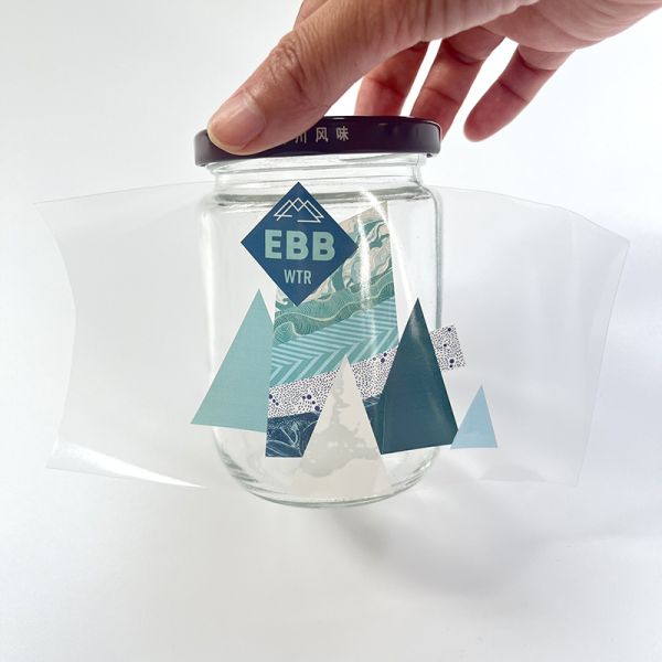 Custom Printed Jar Labels Water Bottle Private Label Sticker Clear Transparent Water Packaging Label Sticker