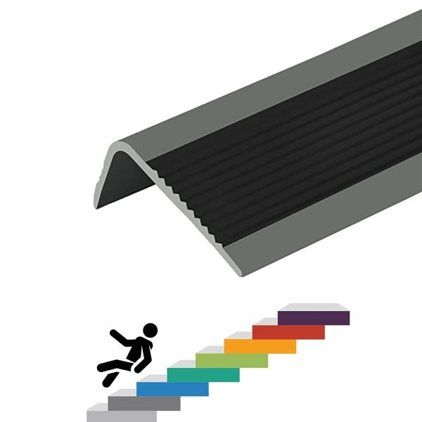 Stair Edge Protection with Anti-slip Plastic Stair Treads and Rubber Edge Protector