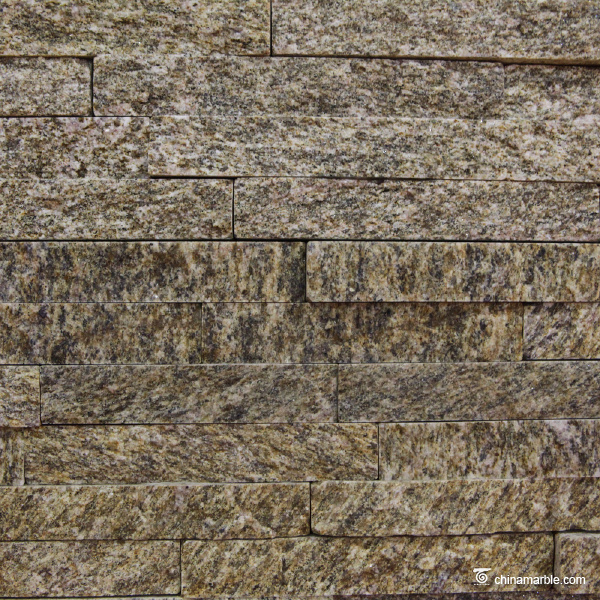Natural Stone , Yellow Granite Tiger Skin Quartzite Ledge Stacked Stone