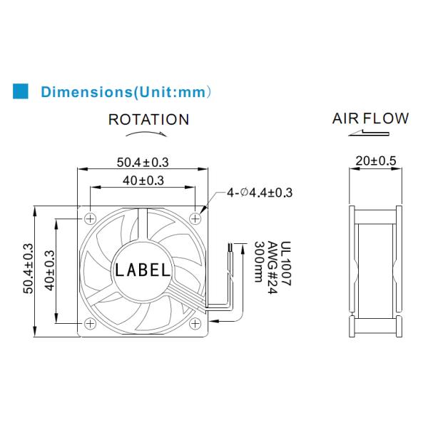 Ball Bearing 50mm Laptop CPU Cooling Fan Axial DC Fan With Hydraulic Bearing