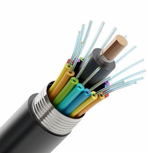 LSZH Jacket Indoor Armored Fiber Optic Cable with 6-12 Fibers Per Tube