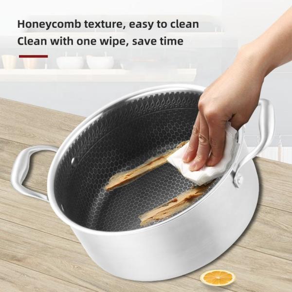 Hot Selling Stainless Steel Nonstick Stock Pot Induction Cooker Soup Pot Honeycomb Nonstick Cooking Pot With Lid