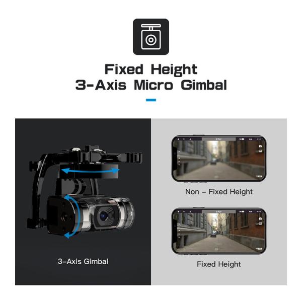 FCC Ultrasonic Altitude 4k Quadcopter Drone 19m/s Rc 4K HD Camera