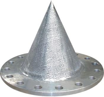 Stainless Steel Conical Strainer For Water Meter Made By SS304 / Flange Strainer