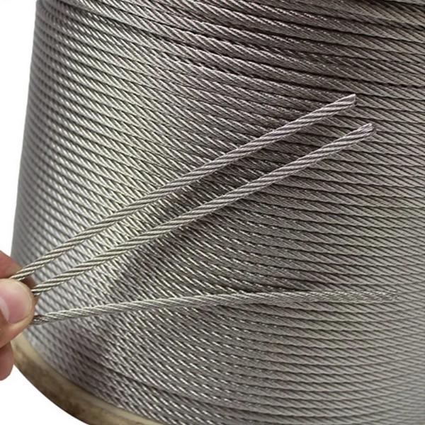 6x19 IWRC Stainless Steel Cable Rope Wires Rope T/S 1570Mpa 1000mtrs in Plywood Reel Preformed