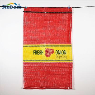 Embalagem de cebolas sacos de malha de linho de PP/PP PE de 5 kg a 25 kg para fabricação de sacos de rede de vegetais