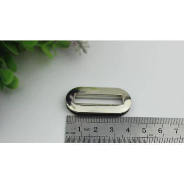 Popular fashion simple design oval shape zinc alloy nickel color metal locks for handbag