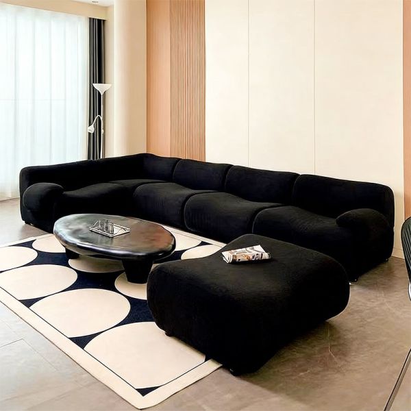 Modern Vacuum Sealed Pack Couch Modular Sectional Full Sponge Compressed Frameless Living Room Sofa Set Furniture