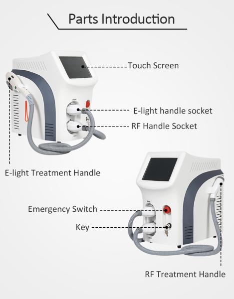1-10Hz E Light Laser Hair Removal Machine 3 In 1 Multifunctional Elight IPL RF Laser