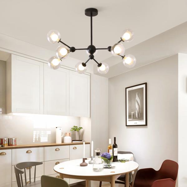 Свет современного черного золота основной стеклянный привесной для лампы кухни спальни фойе привесной