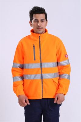 360gsm Cold Weather Workwear OEM Hi Vis Work Jacket With Flap