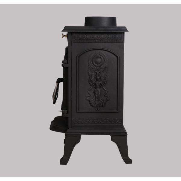 European Style Fireplace, Wood Burning, Real Fire, Independent Cast Iron Fireplace