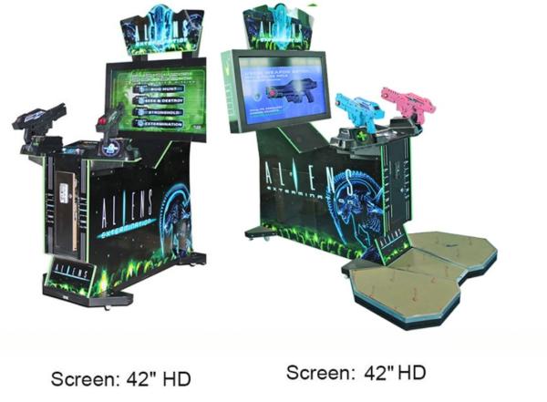 4 In 1 Aliens Shooter Arcade Machine Customizable Interactive