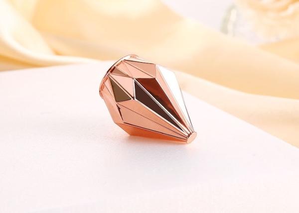 Luxury Unique Diamond Shape Gold Color Zinc Alloy Perfume Bottle Cap For Fragrance Bottle Caps Die Casting CNC Machining