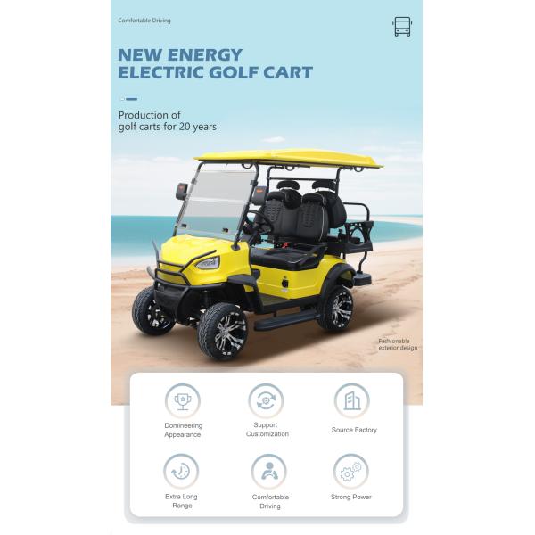 Electric Hunting Golf Cart 4 Seater with LCD Display and Rear Hub Motor at Affordable