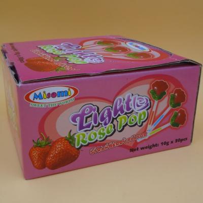 Toda a caloria zero Sugarless natural de Rose Hard Strawberry Candy Lollipops
