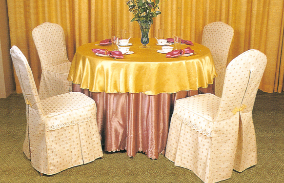 100% Polyester Stretchable Dining Back Chair Covers Plain Dyed