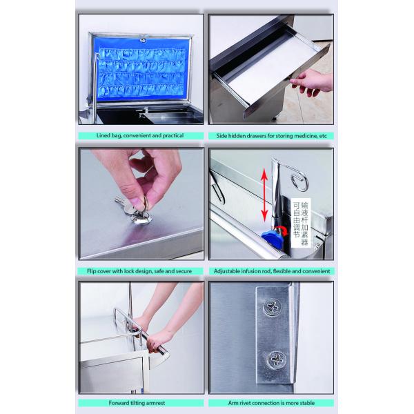 Moving Metal Abs Hospital Stainless Steel Instrument Trolley