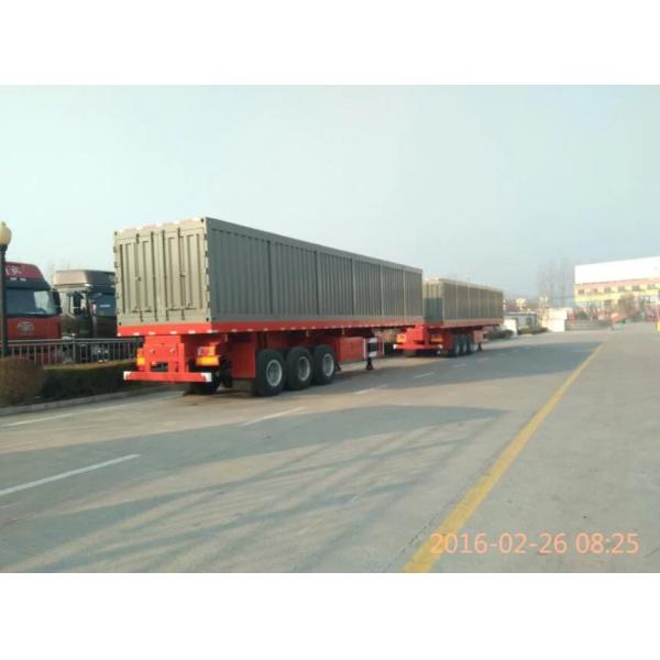 40T New 3 Axle Lorry Container Trailer With 2 Rear / Side Doors And 12R22.5 Model Tire