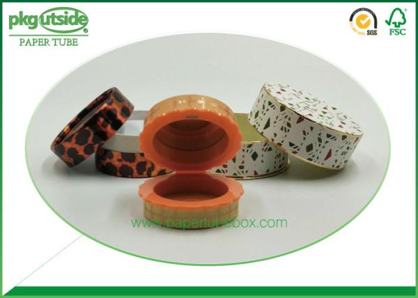 Cosmetics Packaging Paper Tube Box 100% Eco Kraft With Foiled Wrapped Lid