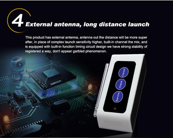 long range signal table call bell 2.5km wireless push button