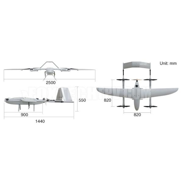 UAV Mapping Drone BABY SHARK 260 VTOL Fixed Wing UAV Drone for Surveillance and Mapping