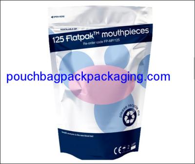 Aluminium foil stand up pouch, stand up bag zip on top, doypack with zipper