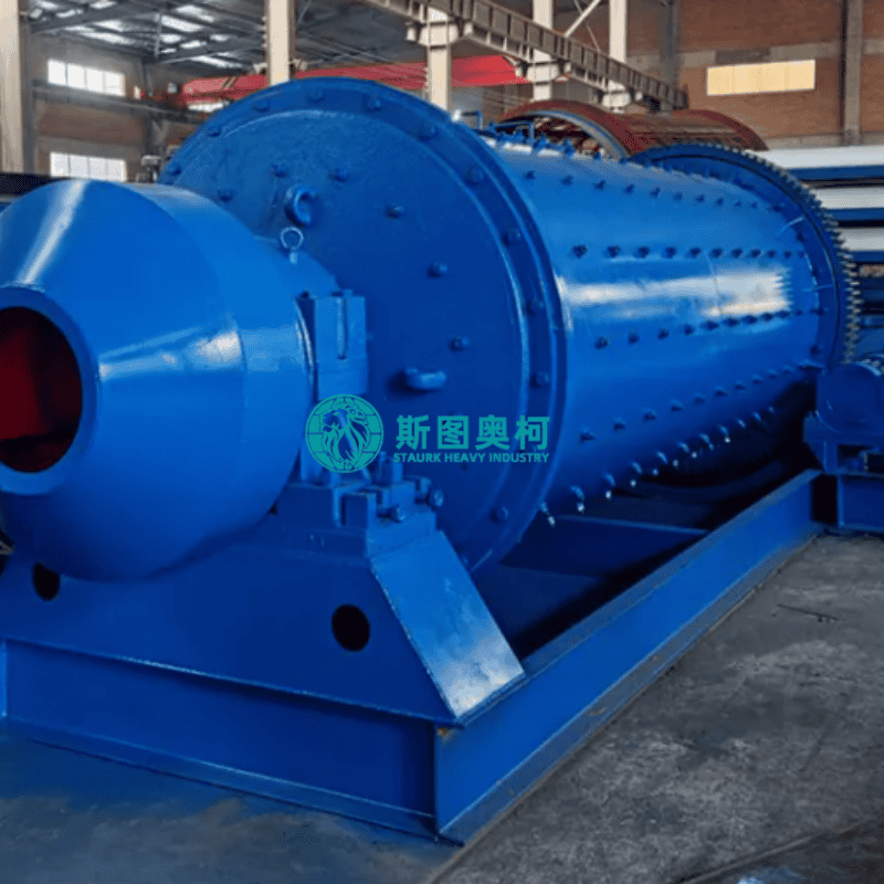 Electric Motor Ball Mill with Steel Rods Grinding Media for 15-200 KW Power Consumption and Wet and Dry Grinding