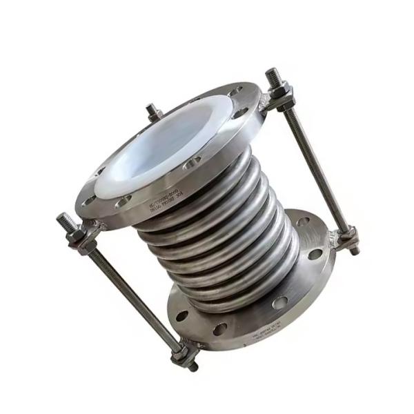 SS304 PTFE Lined Stainless Steel Exhaust Bellows Expansion Joint