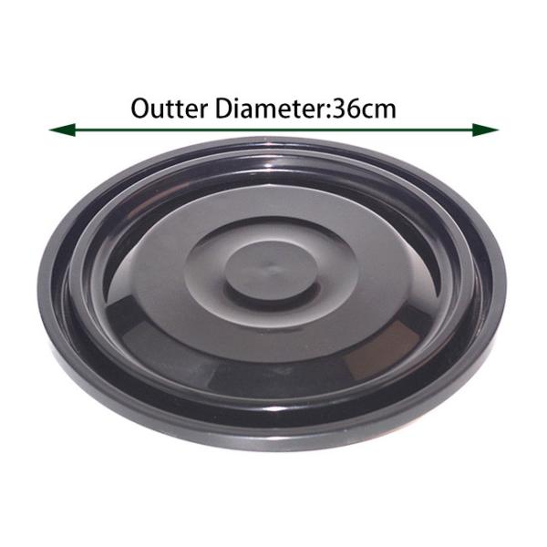Black Plastic Drum Lids 36cm For  Pharmaceutical Fiber Drums