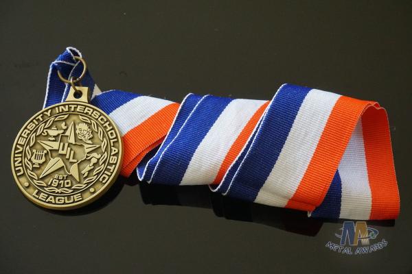 Round Custom Design UIL Metal Award Medals Blank Medallion With 3D Effect