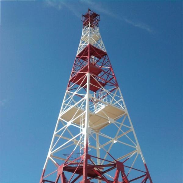 60 Degree Angle 4 Legged Angular Self Supporting Lattice Tower Steel Communication Tower