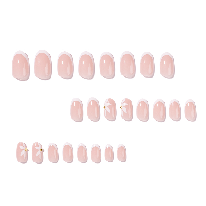 Low MOQ ABS Plastic French Tip Artificial Nails Custom Packaging