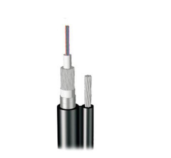 Black PE Jacket Outdoor Fiber Optic Cable GYXTC8A Self-supporting Aerial Cable With 5km Cable Length