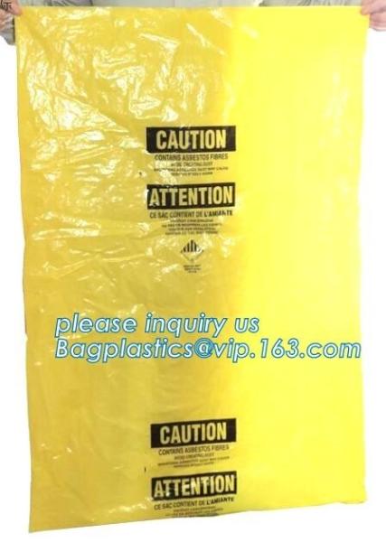 Red, Black, Yellow, Colored, Transparent Clear - Plain Or Printed, Printed Asbestos Bag, Asbestos Waste Bag