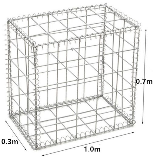 сетка Gabion 5mm коррозионной устойчивости 1x0.3x0.7m сваренная