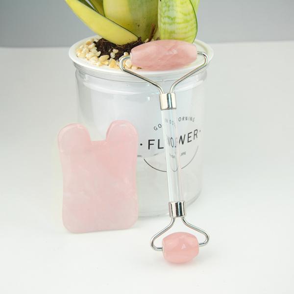 Transparent Acrylic Handle Jade Stone Rollers