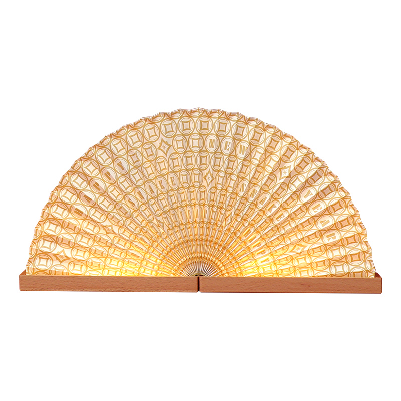 Portable PE Paper Bedside Lamp LED Light Waterproof Handcrafted Fan